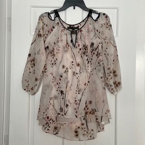 White House Black Market cold shoulder blouse